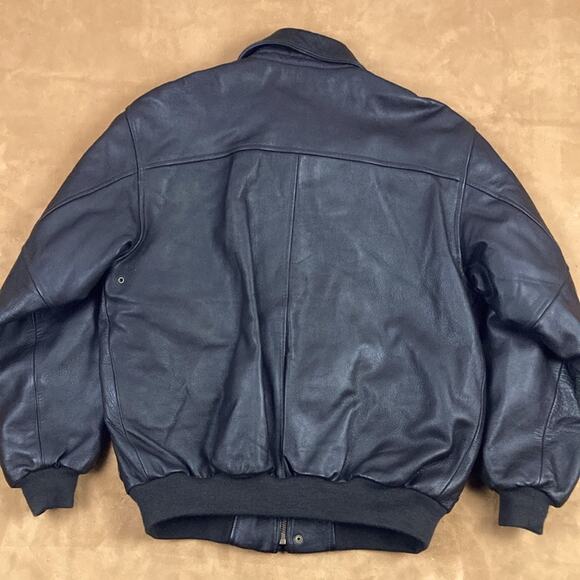 L.L Bean Goatskin Flying Tiger A-2 Thinsulate Leather Bomber Jacket Size L - Picture 4 of 12